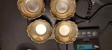 4 Pure Gilt Silver Puja Diwali Dishes Bowls Marked 