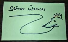 SENOR WENCHES SIGNED 3X5 INDEX CARD.  AUTOGRAPH DRAWING ORIGINAL LIFETIME COA picture