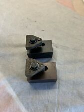 PAIR NICE EMCO UNIMAT COMPACT 5 MILL LATHE CROSS SLIDE TOOL HOLDER AND BLOCK picture