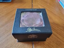 CRYSTAL DIAMOND SHAPE PINK PAPERWEIGHT IN BOX OLEG CASSINI AS PICTURED picture