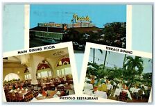 1967 Piccioli Restaurant Miami Beach Florida FL Multiview Vintage Postcard picture
