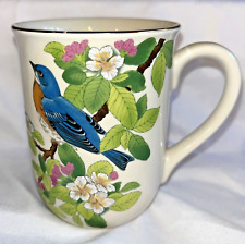 Otagiri Vintage Mug Bluebird and Floral Pattern, excellent condition picture