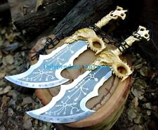 Kratos's Blades of Chaos, God of War Blades of Sword Pairs, GOLDEN Zinc Handle picture