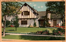 William Powell, Beverly Hills, California, postcard, message to Postcard picture