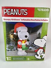 New Gemmy 10ft Snoopy & Woodstock Peanuts Christmas Light Up Airblown Inflatable picture