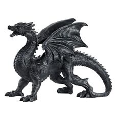 Big Size Gothic Medieval Mythic Guardian Roaring Winged Dragon Figurine Statu... picture