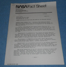 1985 NASA Fact Sheet German Official To Visit KSC Spacelab D-1 Payload Arrival picture