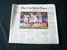 2019 MARCH 9 NEW YORK TIMES - CLAIMING BIAS, FEMALE PLAYERS SUE U.S. SOCCER picture