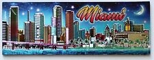 Miami Florida Sunset Skyline Foil Magnet 5