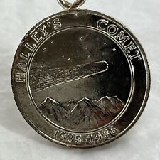 Halley’s Comet Edmund Halley 1985-1986 Astronomy Silver Keychain picture