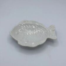 Vintage White Ceramic/Porcelain Fish Trinket/Soap Dish 5
