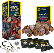 National Geographic Rock Tumbler Refill, Mix of Genuine Agate Rocks for Polish picture