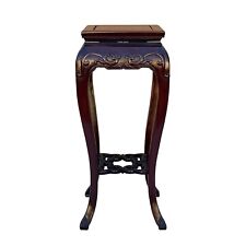 Oriental Square Red Brown Mahogany Stain Plant Stand Pedestal Table ws1628 picture