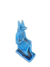 UNIQUE ANTIQUE ANCIENT EGYPTIAN Statue Stone Seated Anubis Jackal Afterlife picture