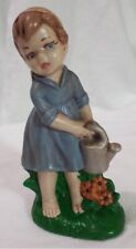 Girl with Watering Can + Flowers Figurine Statue 6