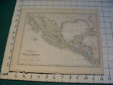 Vintage Original 1866 Mitchell Map: MEXICO Central Amer map # 20 aprox 10 X 12