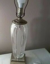 Vintage Cut Crystal Brass Base Table Lamp 28 