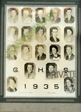 1935 Gorham High School Senior Class Group Photo W/Names in Folder-GHS   picture