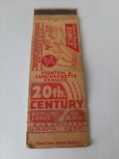 Vintage 20th Century Bowling Lanes Omaha Nebraska 4 digit phone# Matchbook Cover picture