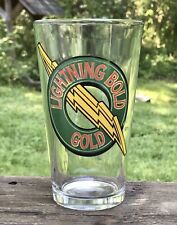 LIGHTNING BOLD GOLD, Hops Restaurant & Brewery, Rare & Retired Beer Pint Glass picture