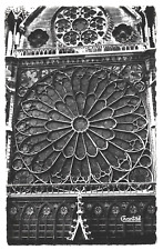 France PARIS Notre Dame Stained Glass Rose North Window Vintage RPPC Postcard picture
