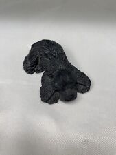 Adorable Lying Black Cocker Spaniel Small Statue by Sandicast Signed Sandra Brue picture