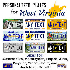 WEST VIRGINIA Personalize Custom License Plate Tag for Wall Car Bicycle ATV Bike picture