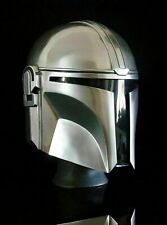 Antique Silver Helmet Star Wars Mandalorian Series Full Mask For Any Occasion picture