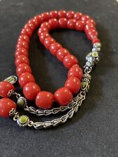 Natural Cherry Amber Faturan Misbaha Tesbih Prayer Beads Rosary Islamic Kehribar picture