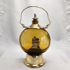 Vintage Nautical Musical Yellow Glass Decanter Plays, “How Dry I Am.” picture