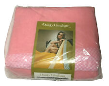 Vtg Lilco Distributing Dainty Gingham Blanket Made In The USA Pink 72”x90” picture
