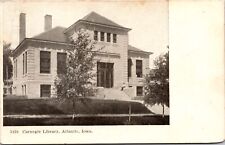 Postcard Carnegie Library in Atlantic, Iowa picture