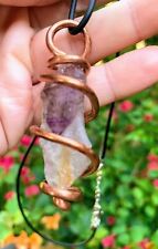 Elestial Amethyst Copper Wrapped Pendant picture