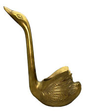 Vintage Solid Brass Swan Figurine picture