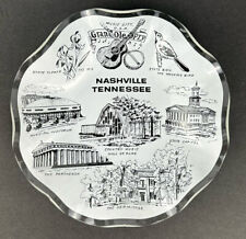 Grand Ole Opry Music City Nashville Tennessee Souvenir Plate Bent Glass Dish picture