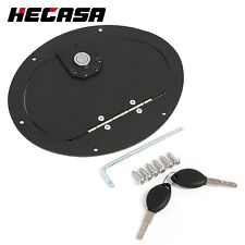 HECASA Black Powder Coated Locking Fuel Door Fit HMMWV Any Model & Hummer H1 picture