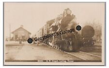 RPPC SOUTHERN PACIFIC RAILROAD Train Station Depot LULING TX Real Photo Postcard picture