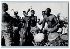 Ghana West Africa RPPC Photo Postcard War Drummers c1950's Vintage Unposted picture