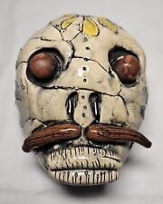 VTG Skull Pottery Day Of The Dead Signed Chris Paulsen picture