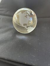 Crystal Glass Etched Frosted Clear Earth 3