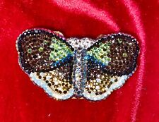 Judith Leiber Butterfly Pill box Multicolor crystals trinket EUC picture