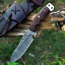 AA Knives 9 Inches Damascus Steel Hunting Knife With Wenge Wood Handle picture