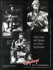 1998 Epiphone Guitar ad Little Feat Paul Barrere Jeff Skunk Baxter Fred Tackett picture