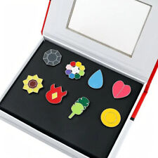 Pokemon Kanto Gen 1 Badges - All 8 Badges in display box picture