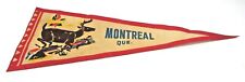 🇨🇦  RARE Vintage Montreal Quebec Canada  Felt FLAG  Pennant / Banner picture