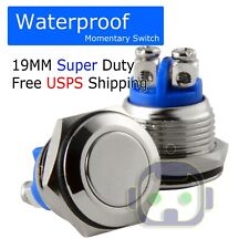 19mm Water Proof Starter Switch Boat Horn Momentary Push Button Stainless Steel picture
