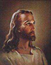 Head of Christ Print by Sallman - Material: Cardstock  Size: 3.5