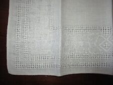 5 vintage ivory woven linen napkins 16.5