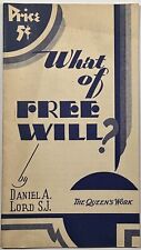 What of Free Will, Vintage 1943 Holy Devotional Booklet. picture