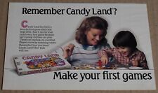 1985 Print Ad Milton Bradley Chutes and Ladders Candy Lan Lady Boy Man Girl art picture